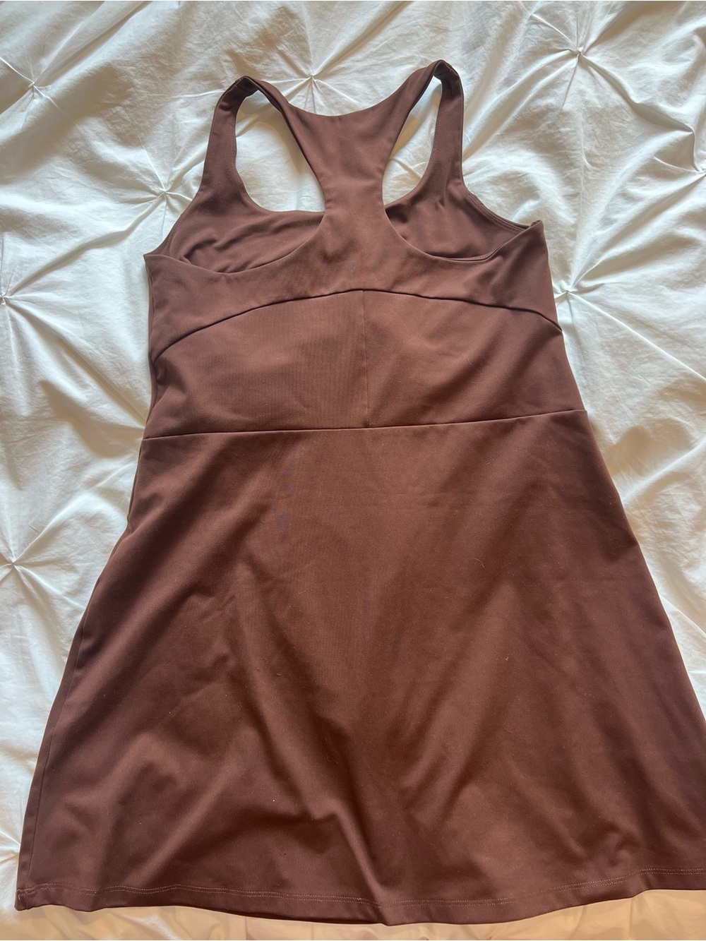 girlfriend collective Chocolate Brown Racerback Mini Dress - Picture 2 of 4